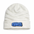 White Knit Beanie (Embroidery)